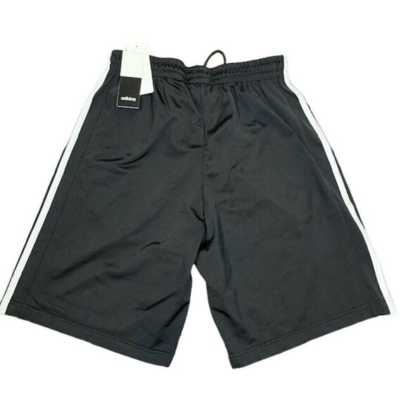 NWT Adidas Men's Black 3 Stripe Training Shorts Basketball Soccer Gym Medium - Picture 7 of 14